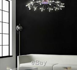 XXL led crystal ceiling lamp RC + color change light 90cm chandelier 12 arms