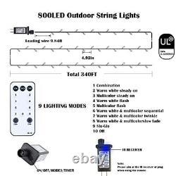 ZHOUDUIDUI Christmas Lights Outdoor800LED 330FT Color Changing String LightsW