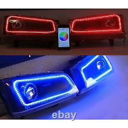03-06 Chevy Silverado Couleur Changeant Rgbw Led Phare Halo Ring Bluetooth Set
