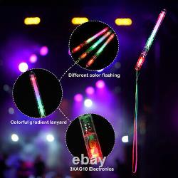 100×Bâtons lumineux de fête qui changent de couleur, lueur LED, bâton clignotant dans le noir
