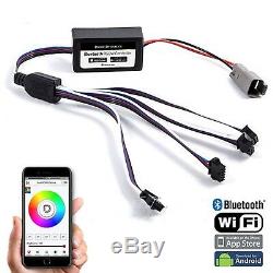10-13 Chevy Camaro Rs Rgbw Led Multi-couleurs Phares Accent Drl Avec Bluetooth Set