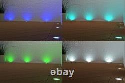 10 X Facile Changement 60mm Lumières LED pour terrasse Changement de couleur RGB Plinthe de cuisine