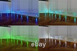 10 X Facile Changement 60mm Lumières LED pour terrasse Changement de couleur RGB Plinthe de cuisine