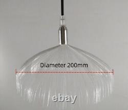 10 pièces 20/25/30cm Lustre méduse en fibre optique LED colorée lumière de décoration extérieure