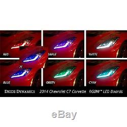 14-18 Chevrolet Corvette Rgbw Projecteur Drl Multicolore Avec Éclairage Bluetooth