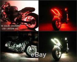 18 Changement De Couleur Led Ninja Zx6r Moto 16pc Motorcycle Led Neon Light Kit