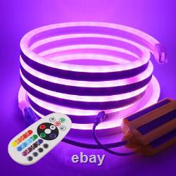 1-100m Flexible Rgb Neon Led Strip 5050 Tube De Corde Lumière Imperméable +contrôleur