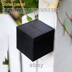 1-10PCS Lampe murale solaire pour clôture changeante de couleur imperméable pour jardin et terrasse