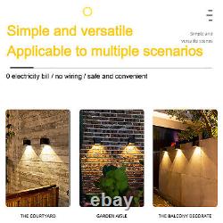 1-10pcs Lampe murale solaire à changement de couleur pour extérieur, LED étanche pour clôture et escaliers.