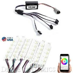 2015-2017 Ford Mustang Rgbw Led Phare Changeant Multicolore Drl Et Contrôleur