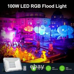 20x 100w Rgb Led Lumière De Crue Couleur Changeant Rgb Spotlight Lampe Extérieure Avec Remote