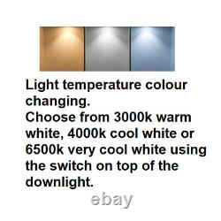 20x Luminaire encastré LED 4w Lumière blanche froide/naturelle/chaude IP65 ignifuge 240v Aurora
