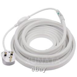 220v 240v Led Strip Neon Flex Rope Light Waterproof Ip67 2835 Warm White Uk Plug