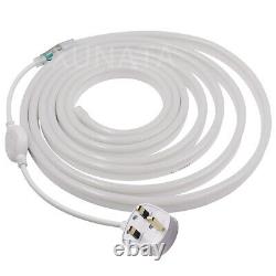 220v 240v Led Strip Neon Flex Rope Light Waterproof Ip67 2835 Warm White Uk Plug