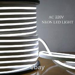 220v 240v Neon Led Strip Lights Smd Étanche Tube Flexible Rope Lampe + Uk Plug