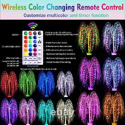 240led 5ft Outdoor Lighted Weeping Willow Tree Télécommande Couleur Changer La Limace