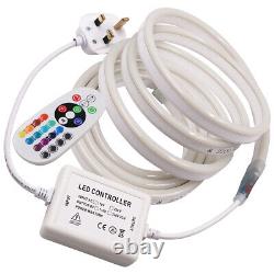 240v 220v Neon Led Strip Light Rgb Flex Rope Waterproof Tape 5050 Télécommande