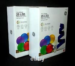 (2) Ge Color Effects 25 Compte 24ft Multi-function Couleur Changer Les Lumières Led G-50