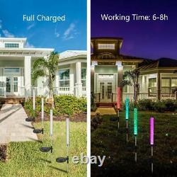 2-pack Garden Solar Lights Outdoor Solar Acrylique Bubble Rgb Color Changing Decor