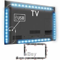 2m Led Usb Rgb Color Changing Bande Ambiante Mood Light Tv Avec Télécommande Rétro-éclairage