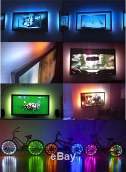 2m Led Usb Rgb Color Changing Bande Ambiante Mood Light Tv Avec Télécommande Rétro-éclairage