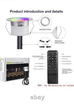 31mm Lumières de terrasse LED WIFI RGBIC Lumières de terrasse Lumières au sol colorées Royaume-Uni