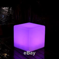 40cm Extérieur Cube Led Mood Light Up Étanche Tabouret Siège Table Meubles