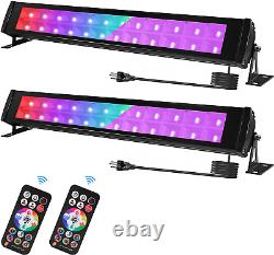 48W Barres de lumière de scène LED, Barre de lumière noire LED extérieure, Lumières RVB changeantes de couleur