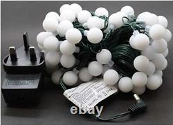 50/100 Guirlandes de Noël à LED qui changent de couleur avec des couvercles de baies, 10m de câble de raccordement