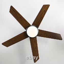 52 Vintage 5-wood Blas Ventilateur De Plafond Avec 3 Couleurs Light Remote Control/3 Speed