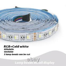 5m-20m 12v Rgbcw Rgb+cool White 4 En 1 Led Strip Light 5050 Wifi App Ir Control