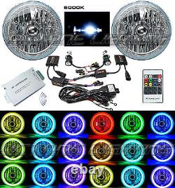 7 Rgb Smd Multi-color White Red Blue Green Led Halo Angel Eye 6k Phares Hid