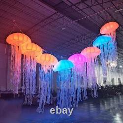 8.2 pieds Gonflable LED Changement de couleur Suspendu Méduse Lumière Ballon Publicitaire