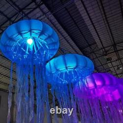 8.2 pieds Gonflable LED Changement de couleur Suspendu Méduse Lumière Ballon Publicitaire