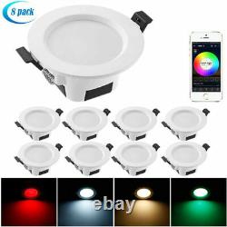 9W Smart Bluetooth RGB LED Mesh Down Lights Ceiling Spotlight Panel Lamp UK<br/> <br/>Les lampes de plafond à panneaux à LED RGB intelligentes Bluetooth 9W Mesh Down Lights au Royaume-Uni