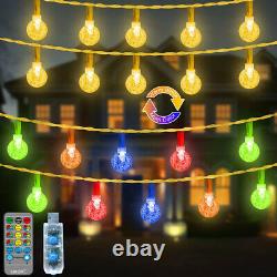 9m/15m 60/100led Twinkle Crystal Globe Fairy String Lights Pour Le Jardin De Noël