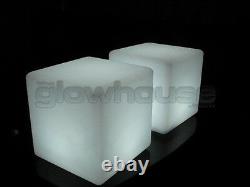 Allumer Led Couleur Changement Cube Tabouret Siège Chaise Illuminée Rechargeable Glow