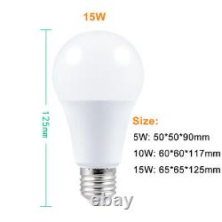Ampoule LED E27 5With10With15W à intensité variable, changement de couleur RGBW RGBWW avec télécommande