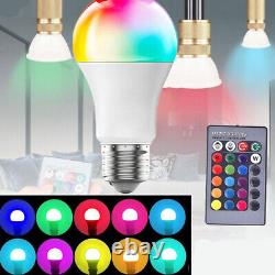 Ampoule LED RGBW à variation de couleurs avec télécommande, E27, dimmable