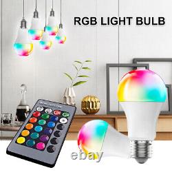 Ampoule LED RGBW à variation de couleurs avec télécommande, E27, dimmable