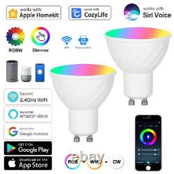 Ampoules LED intelligentes WiFi à changement de couleur pour Apple Homekit/Alexa/Google