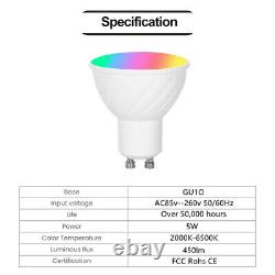 Ampoules LED intelligentes WiFi à changement de couleur pour Apple Homekit/Alexa/Google