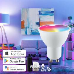 Ampoules Led Rgb Smart Light Gu10 Wifi Dimmable 5.5w Alexa Google Home 4pcs