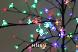 Arbre de Noël à LED Changeant de Couleur, Cerisier d'Osaka, Intérieur ou Extérieur, 2,1m