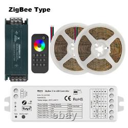 Bande 10M RGB COB 840LEDs avec alimentation 24V et contrôle à distance Zigbee Tuya Wifi