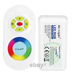 Bande LED RGB de 15m avec télécommande tactile, alimentation et barrette de couleur