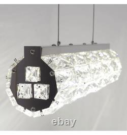 Barre de plafond suspendue intégrant des lumières LED changeantes de couleur en cristal (H89341)