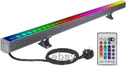 Barre lumineuse de lavage mural RGBW, 108W, appareil d'éclairage à LED de changement de couleur RGB.