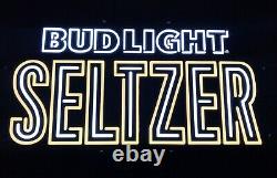 Bud Light Seltzer Couleur Changeant Led Opti Neon Beer Sign 32x17 Flambant Neuf Dans La Boîte