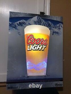 Coors Light Beer Led Bar Sign Man Cave Couleur Changing Equity Draft Decor Pint